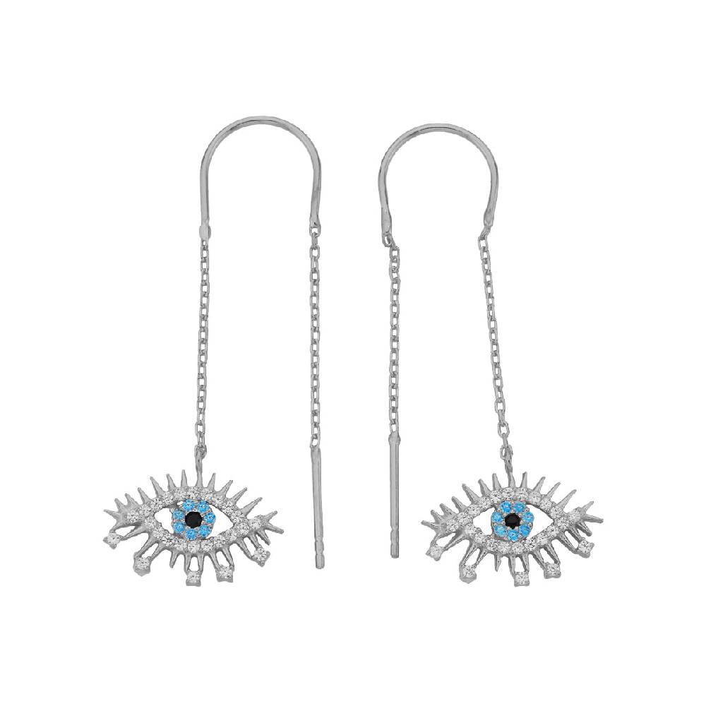 Kardelen Eye Effect Hängend Ohrring - 925 SILBER Günstig kaufen