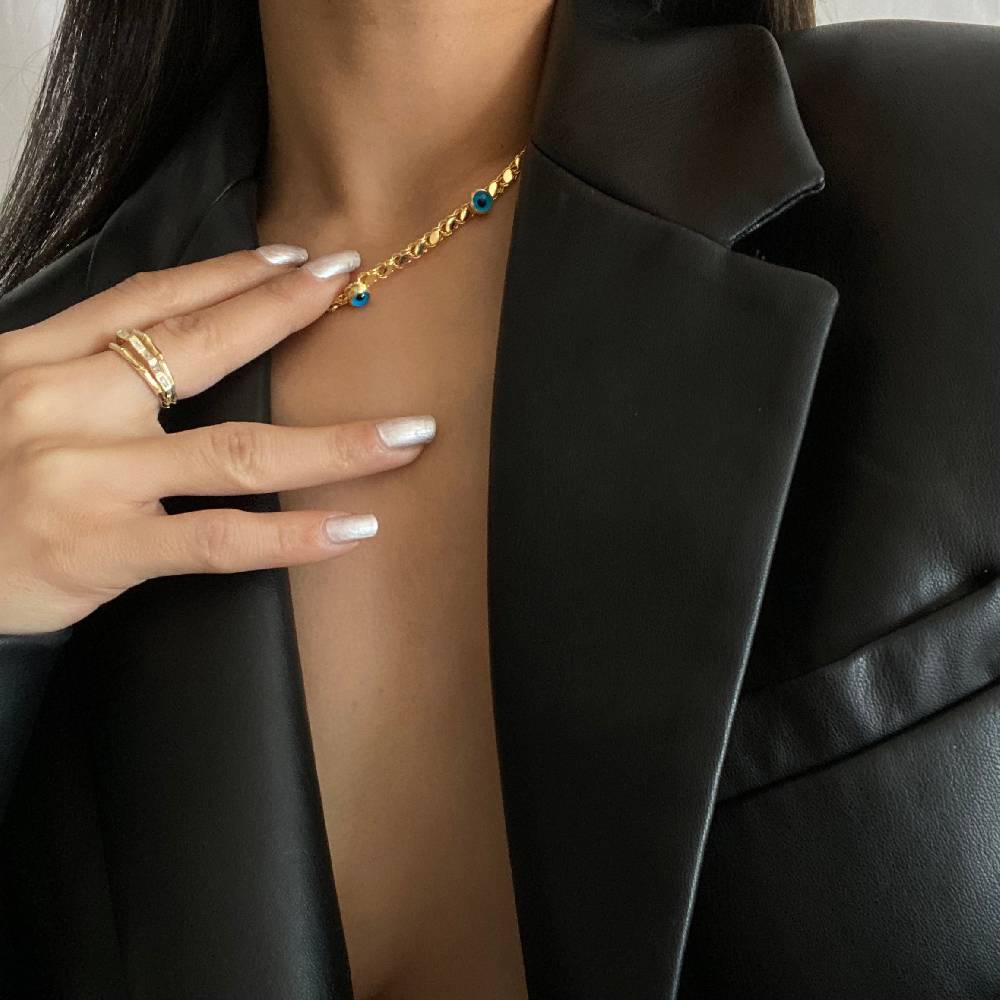 Kardelen Gersten X Nazar Halskette - 925 SILBER Online Shopping