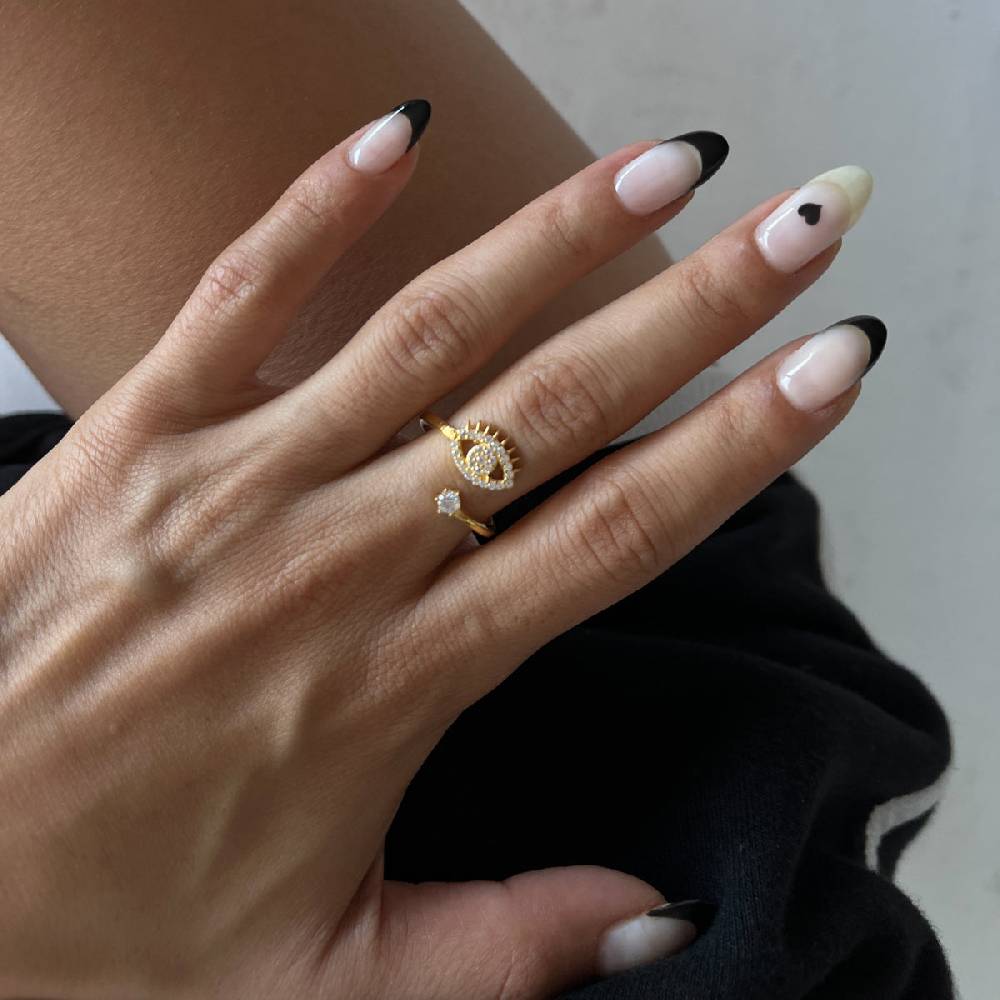 Kardelen Zirconia Eye Ring - 925 SILBER Osterangebot