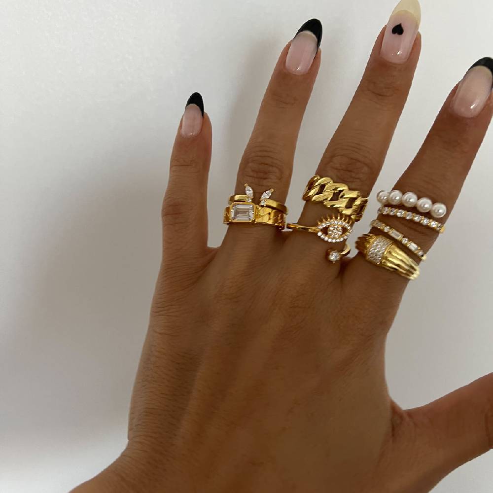Kardelen Zirconia Eye Ring - 925 SILBER Osterangebot