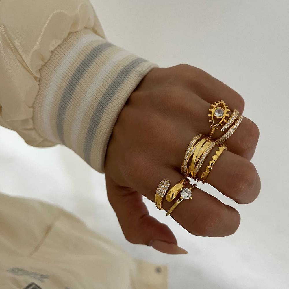 Kardelen Circle Zirkonia Ring - 925 SILBER Fabrikladen