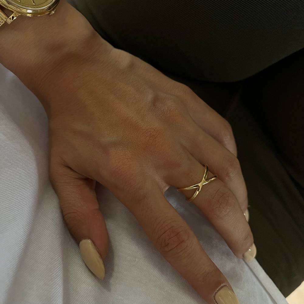 Kardelen Cross Ring - 925 SILBER Speichern exportieren
