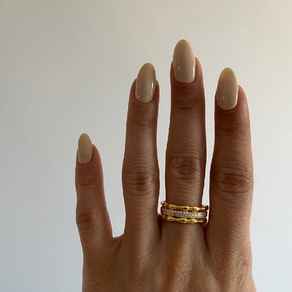 Kardelen Knochig Zirkonia Ring - 925 SILBER Black Friday Preise