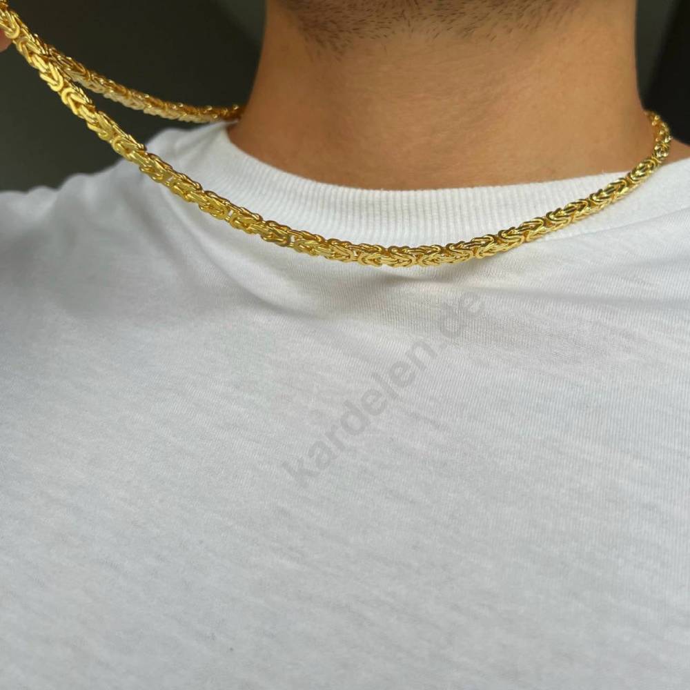 Kardelen 14K GOLD KÖNIGSKETTE Meist gekauft