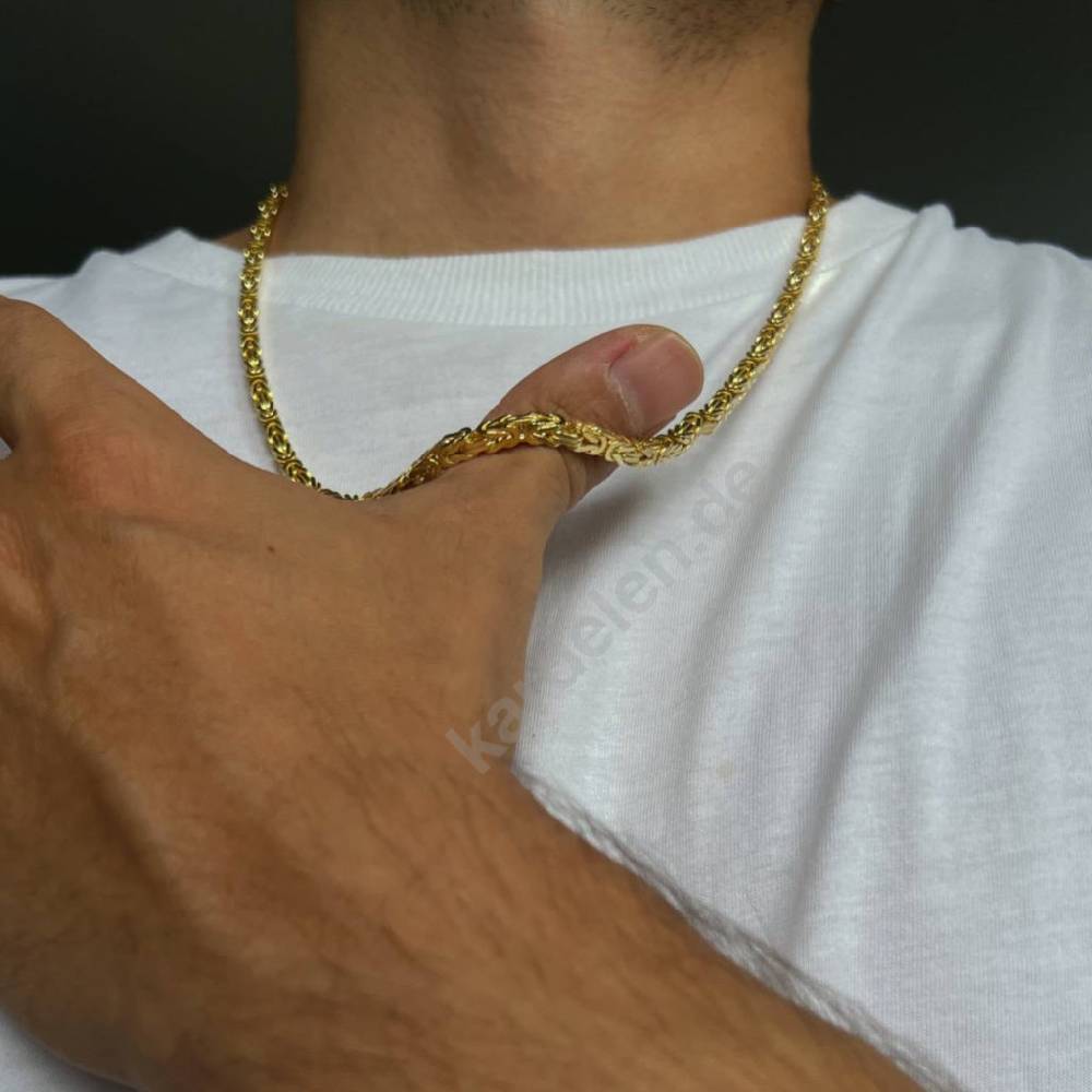 Kardelen 14K GOLD KÖNIGSKETTE Meist gekauft