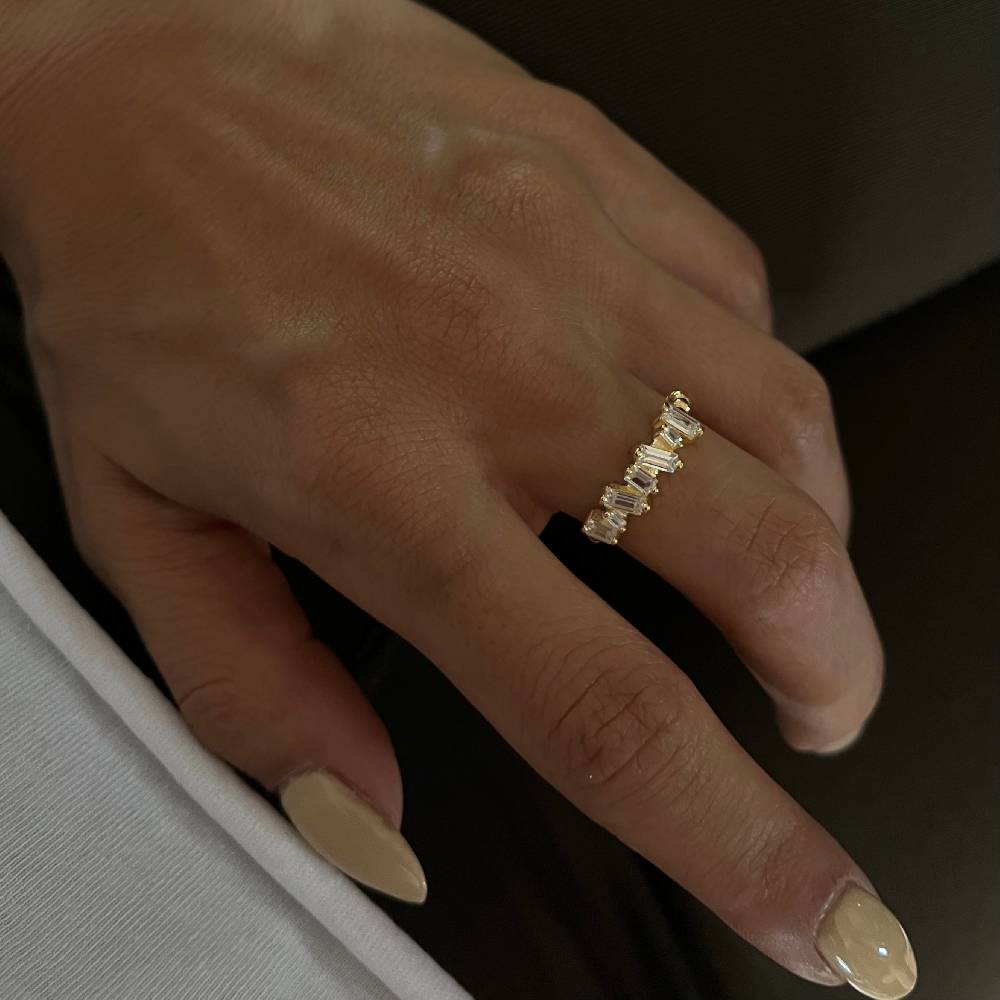 Kardelen BAGUETTE SHIFT RING - 925 SILBER Cyber Monday