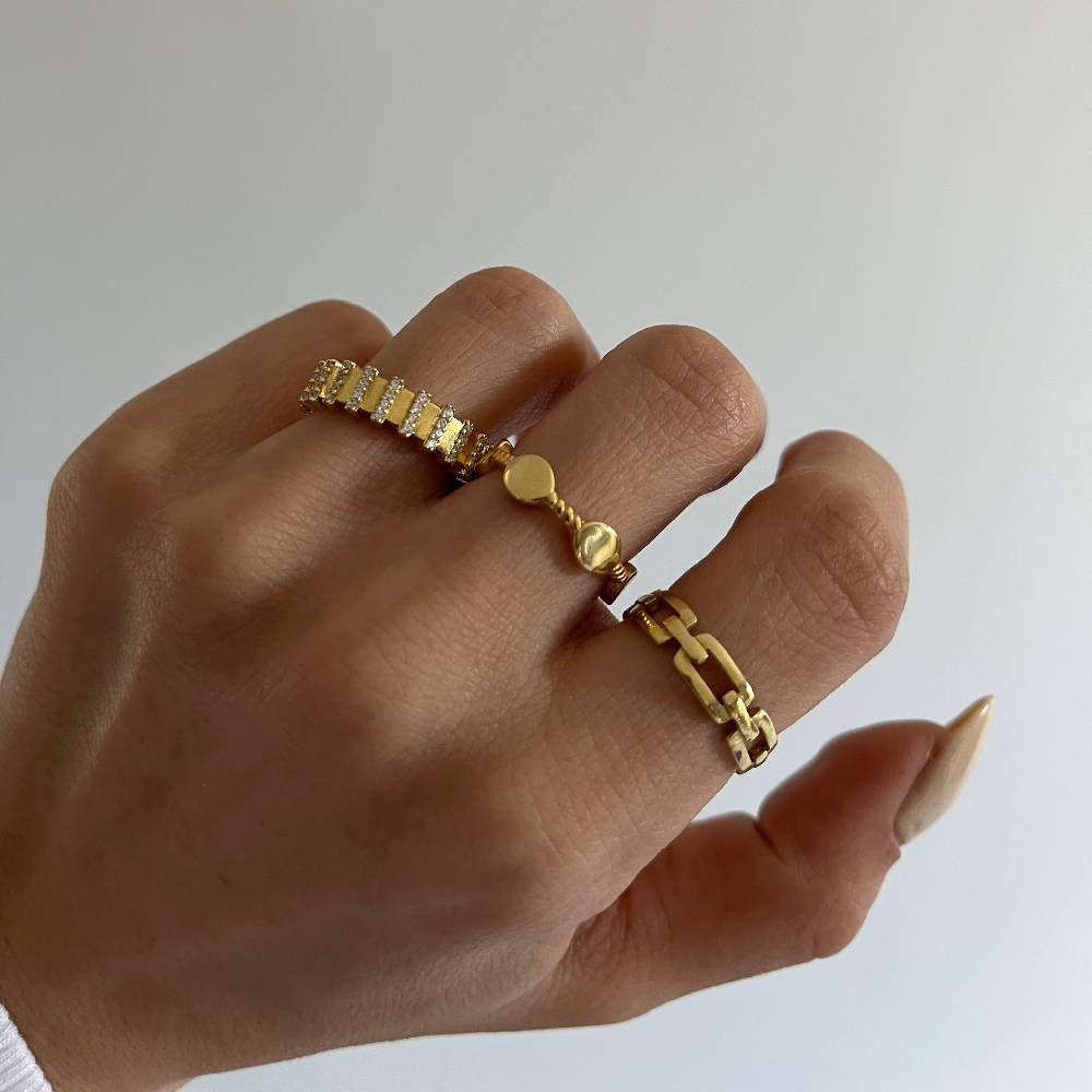 Kardelen Chain In Ring - 925 SILBER Muttertagsangebot