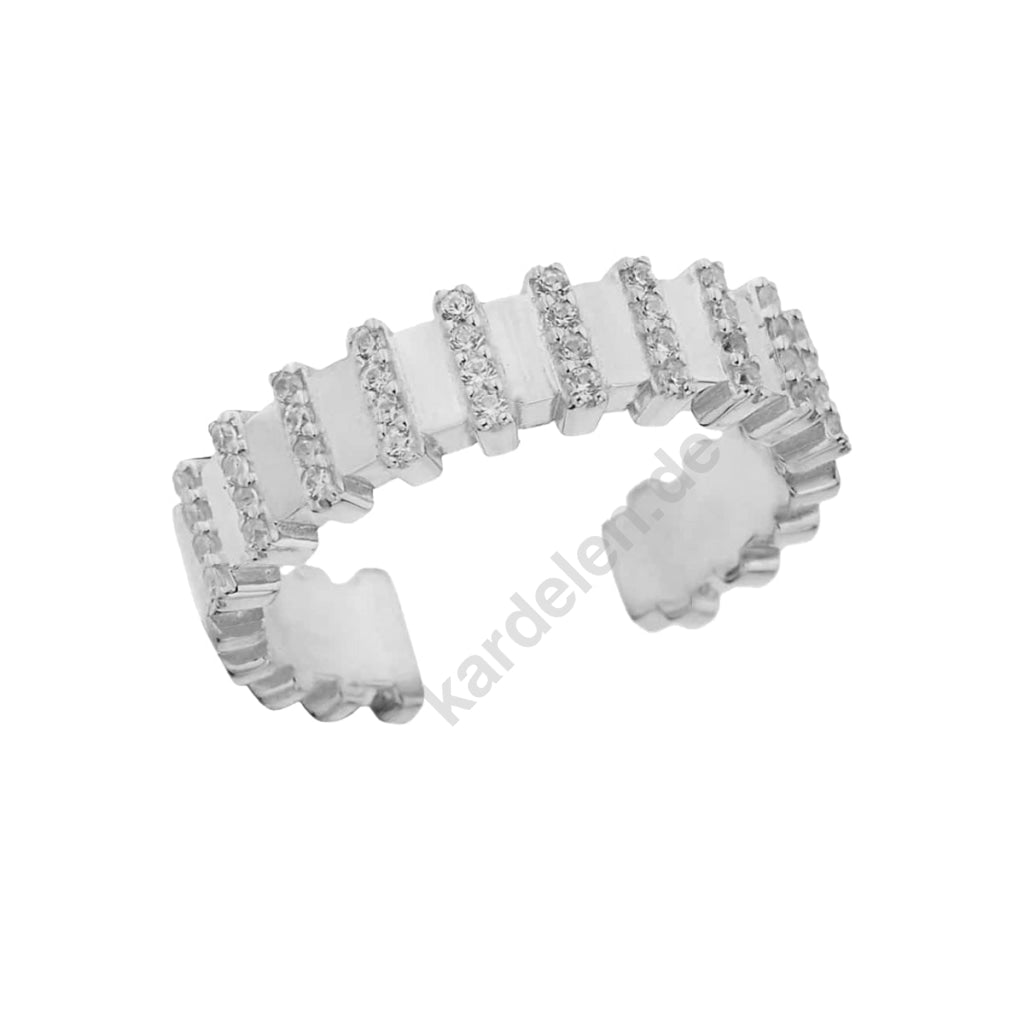 Kardelen Rose Ring - 925 SILBER Riesige Ersparnisse