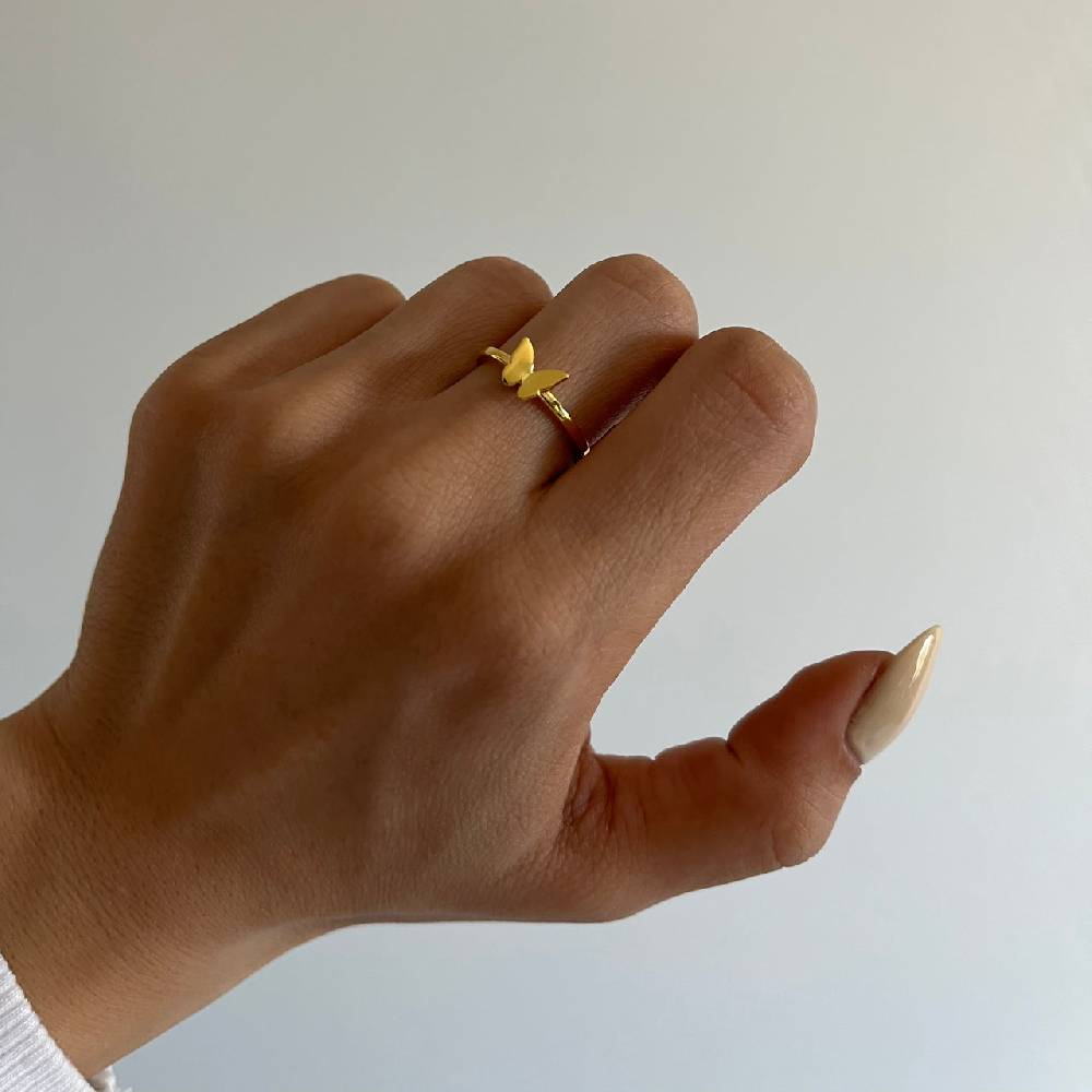 Kardelen Basic Schmetterling Ring - 925 SILBER Wochenangebot