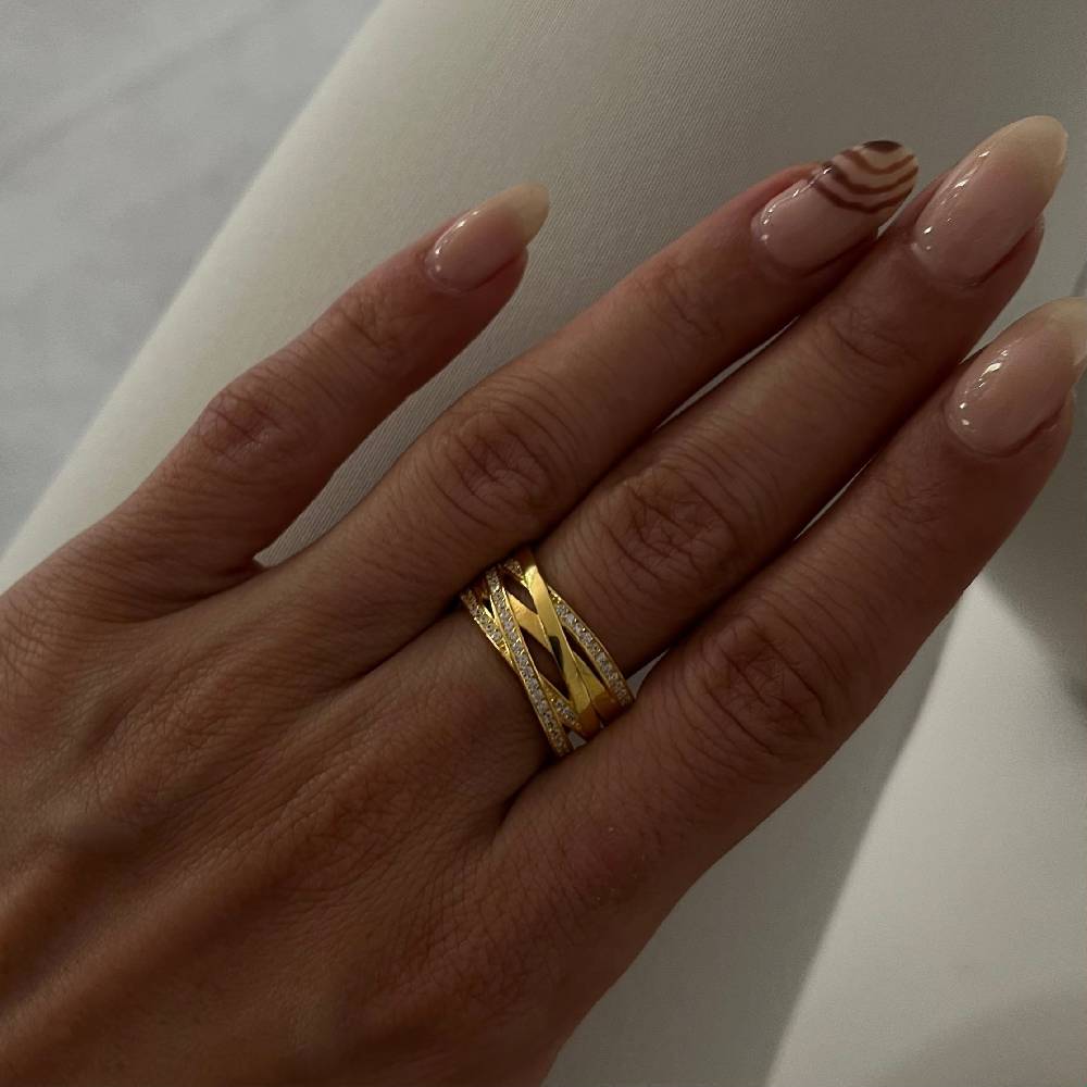 Kardelen Big Shaylee Zirkonia Ring - 925 SILBER Neueste Stile