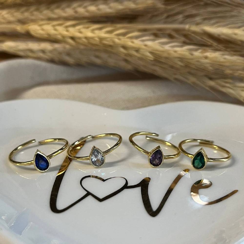 Kardelen Drop Ring - 925 SILBER Letzter Tag