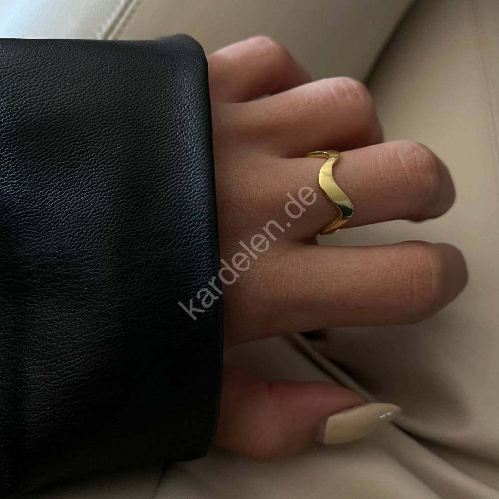 Kardelen Wave Ring - 925 SILBER Nur für heute