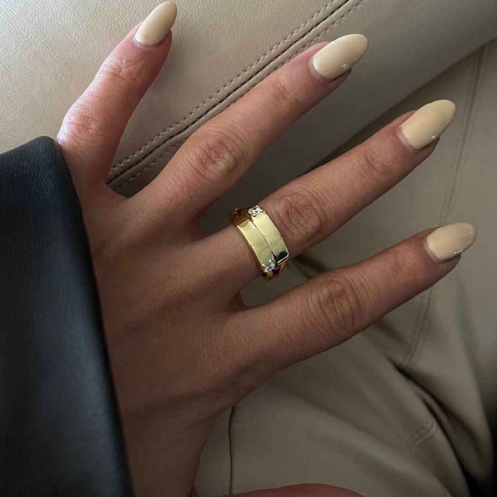 Kardelen Two Zirkonia Ring - 925 SILBER Begrenzt auf 3 Tage