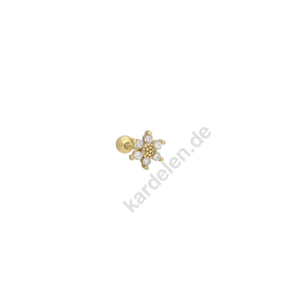 Kardelen Flower Piercing - 925 SILBER Speichern exportieren