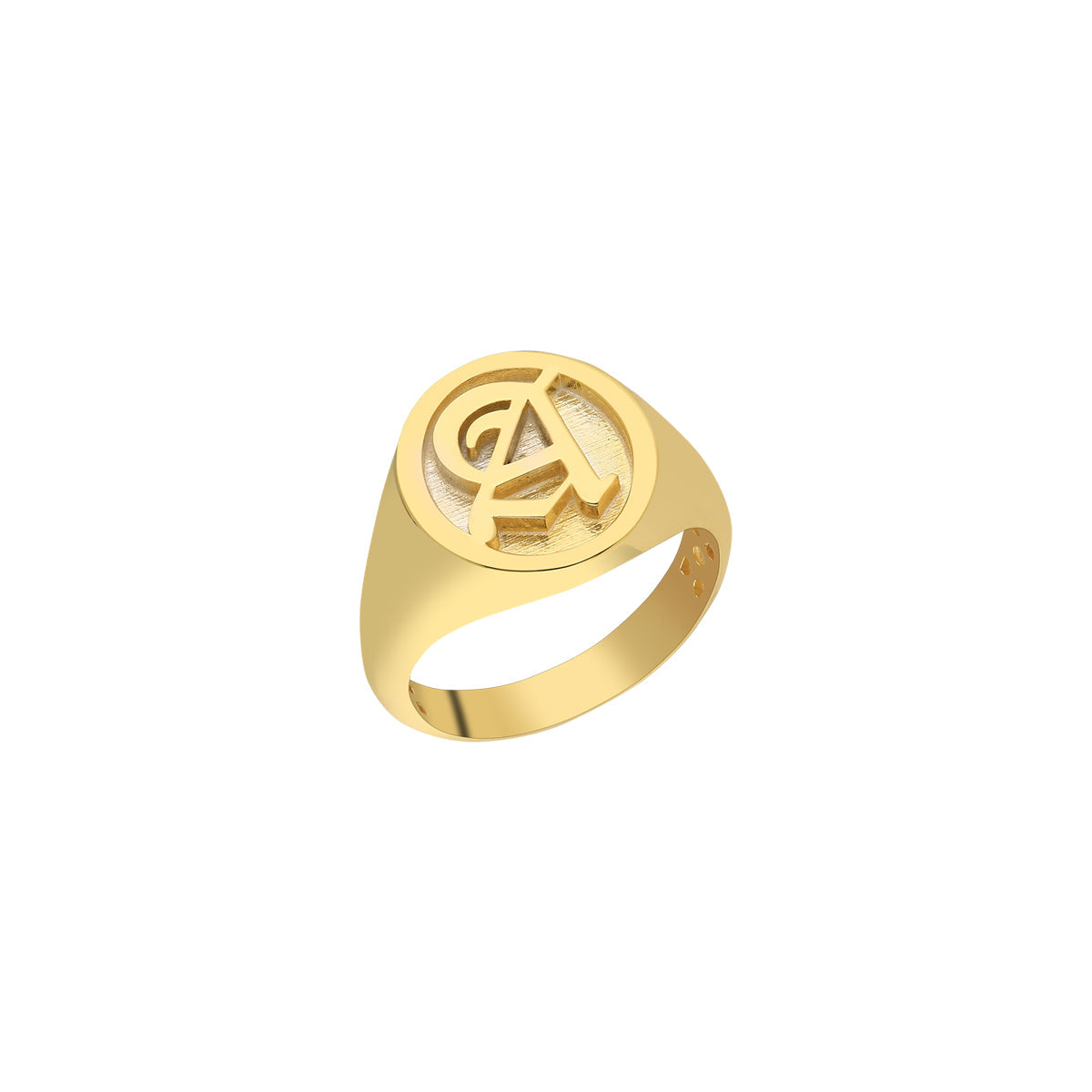Kardelen Buchstaben Ritter Ring - 925 SILBER 2025