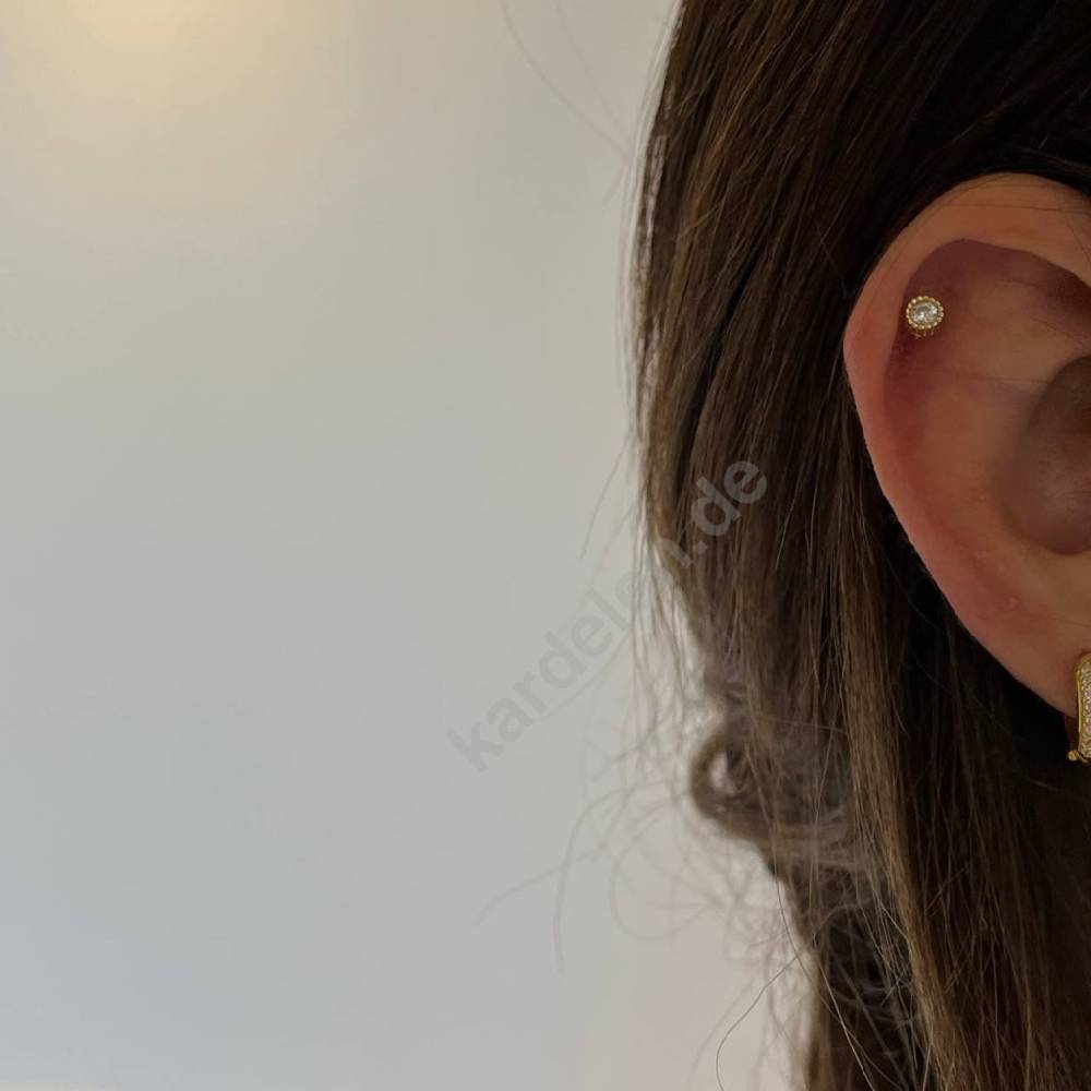 Kardelen Zirkonia Piercing - 925 SILBER Outlet