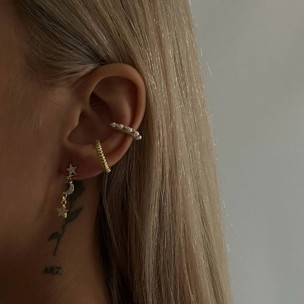 Kardelen Symbolisierte Ohrringe mit Zirkonia - 925 SILBER im Angebot