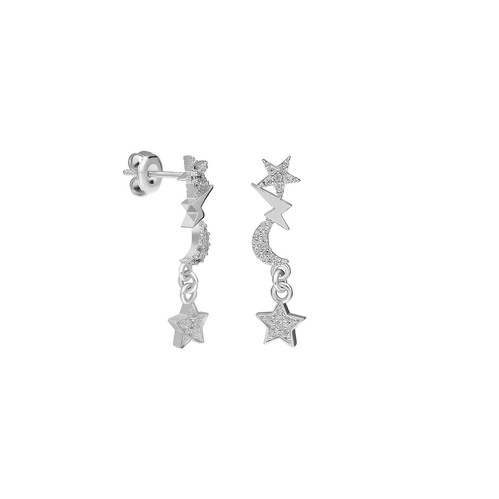 Kardelen Symbolisierte Ohrringe mit Zirkonia - 925 SILBER im Angebot