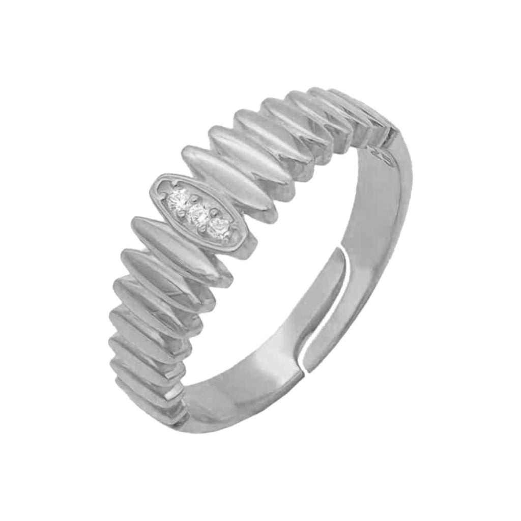 Kardelen Wave Design Zirkonia Ring - 925 SILBER Fabrikverkauf
