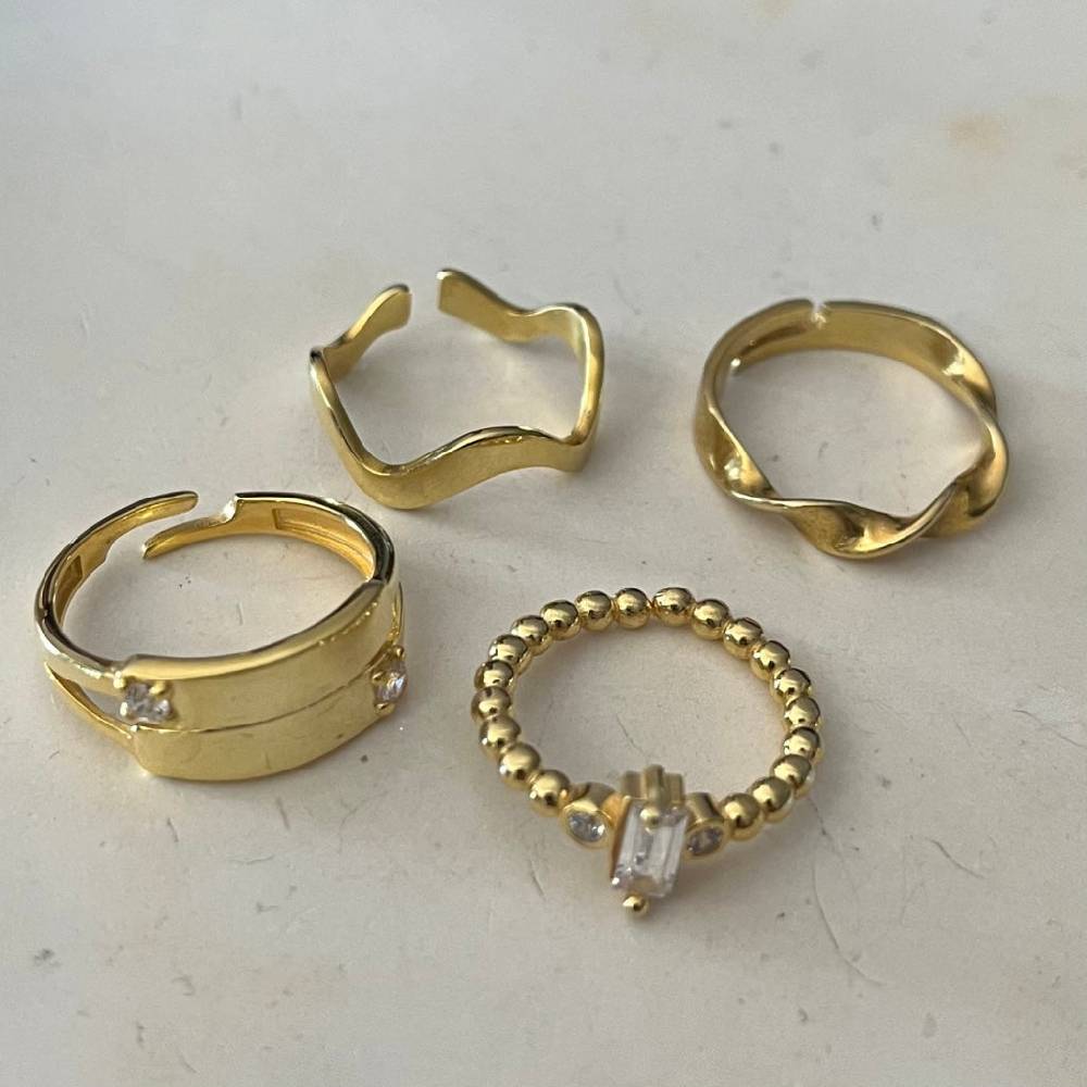 Kardelen Wave Design Zirkonia Ring - 925 SILBER Fabrikverkauf