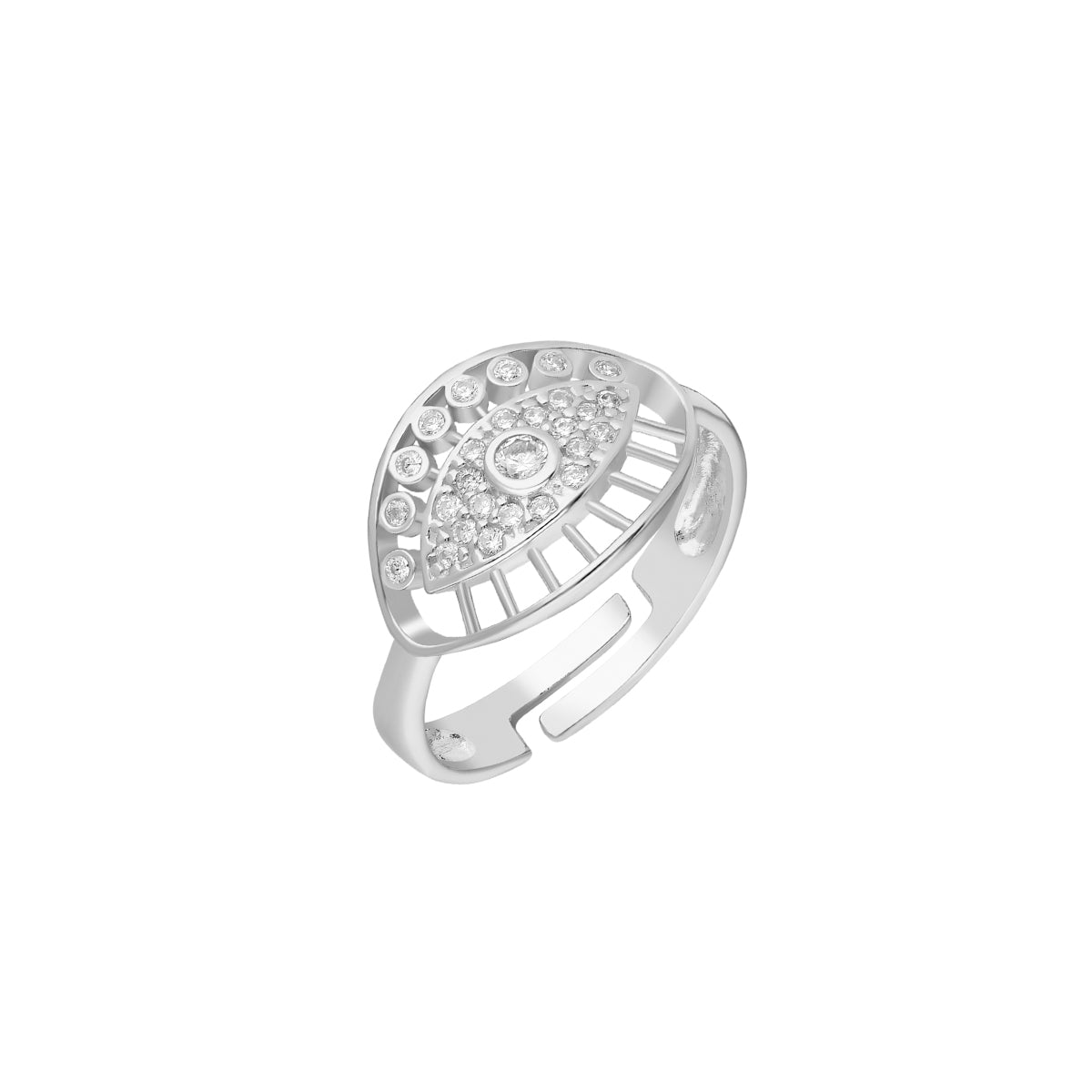 Kardelen Big Zirkonia Augen Ring - 925 SILBER Fabrikpreis
