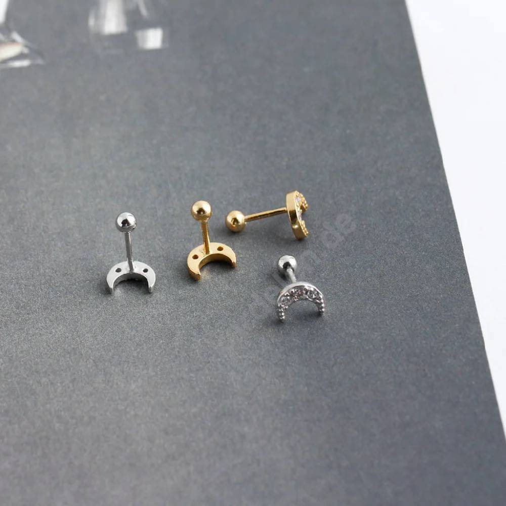 Kardelen MOON ZIRKONIA PIERCING Black Friday