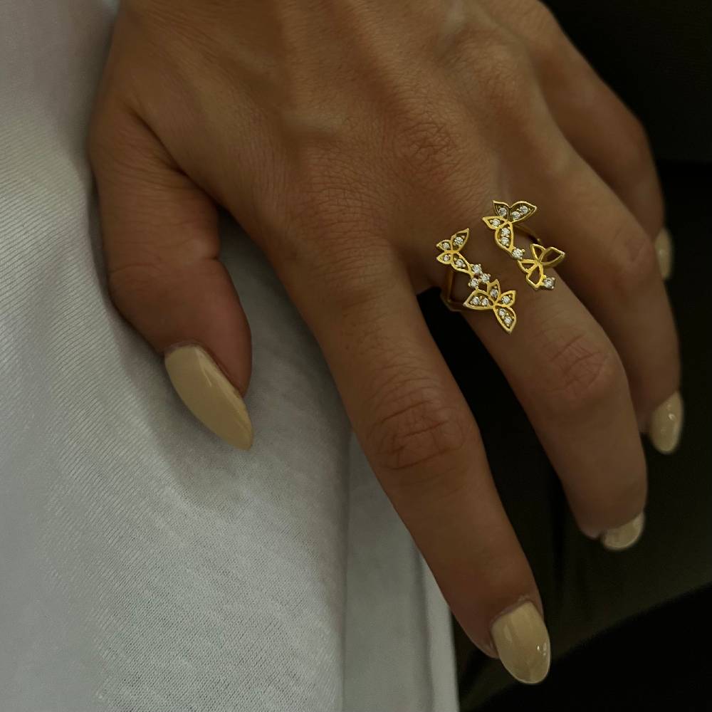 Kardelen Butterfly Ring Model2 - 925 SILBER Muttertagsangebot
