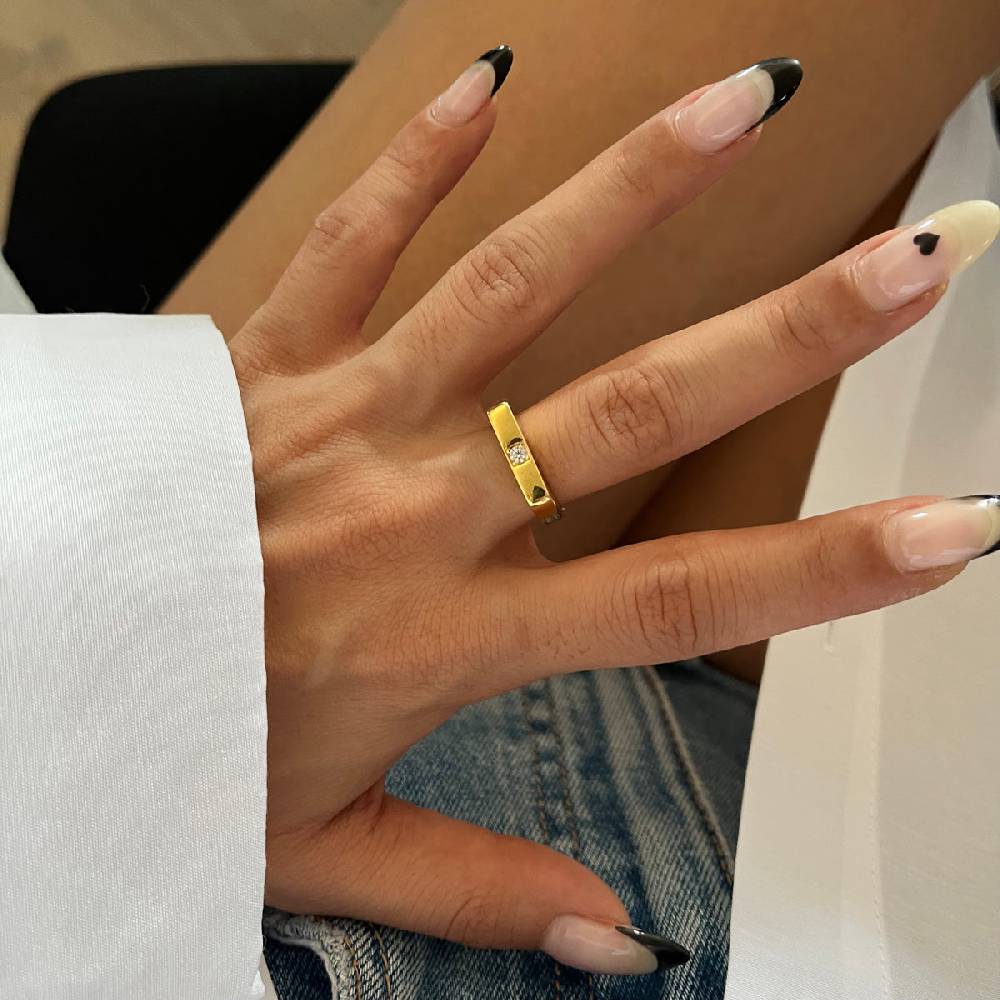 Kardelen Basic Solitaire Ring - 925 SILBER Valentinstagsangebot