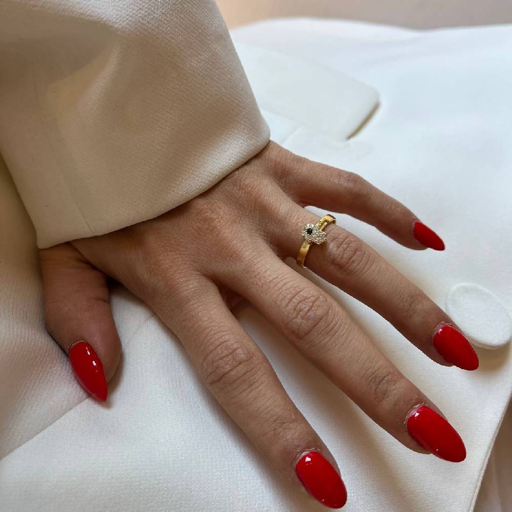 Kardelen Fatimas Hand Ring Zirkonia - 925 SILBER Lagerräumung