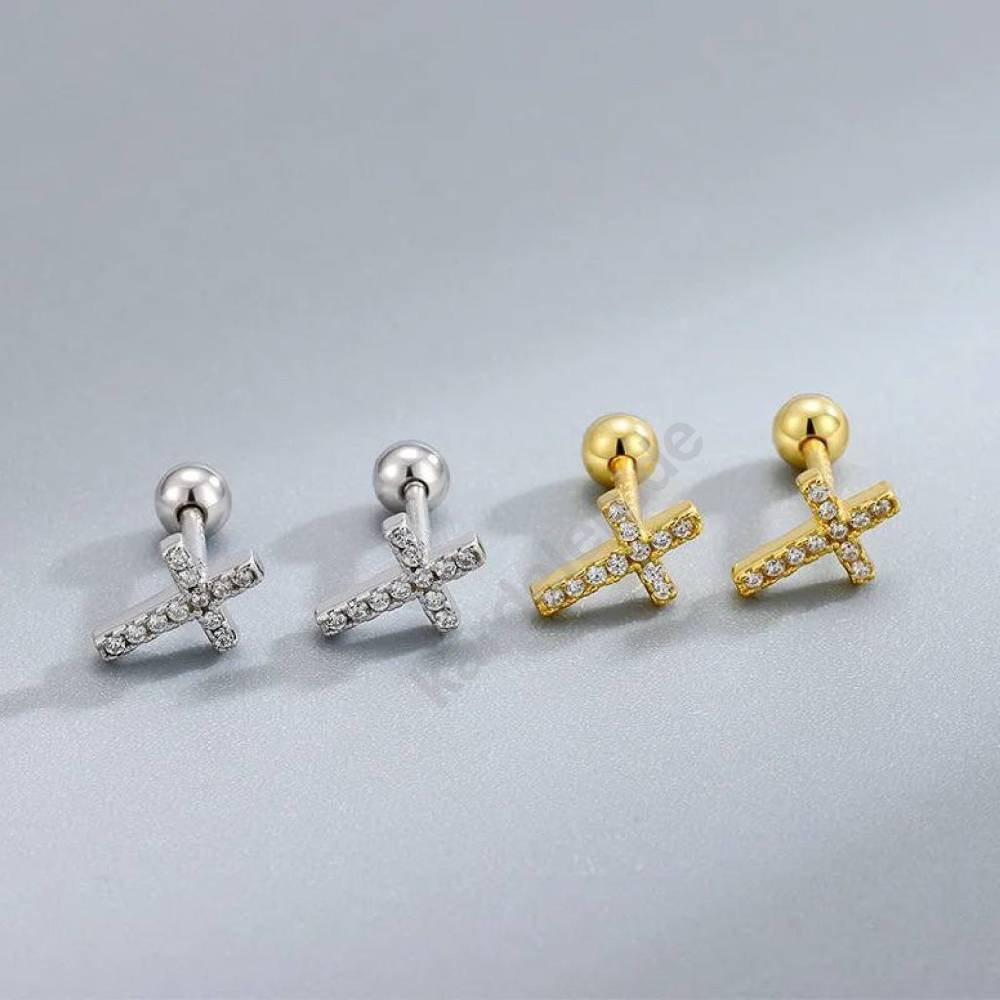 Kardelen KREUZ PIERCING ZIRKONIA Top Angebot