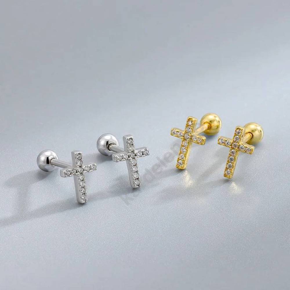 Kardelen KREUZ PIERCING ZIRKONIA Top Angebot