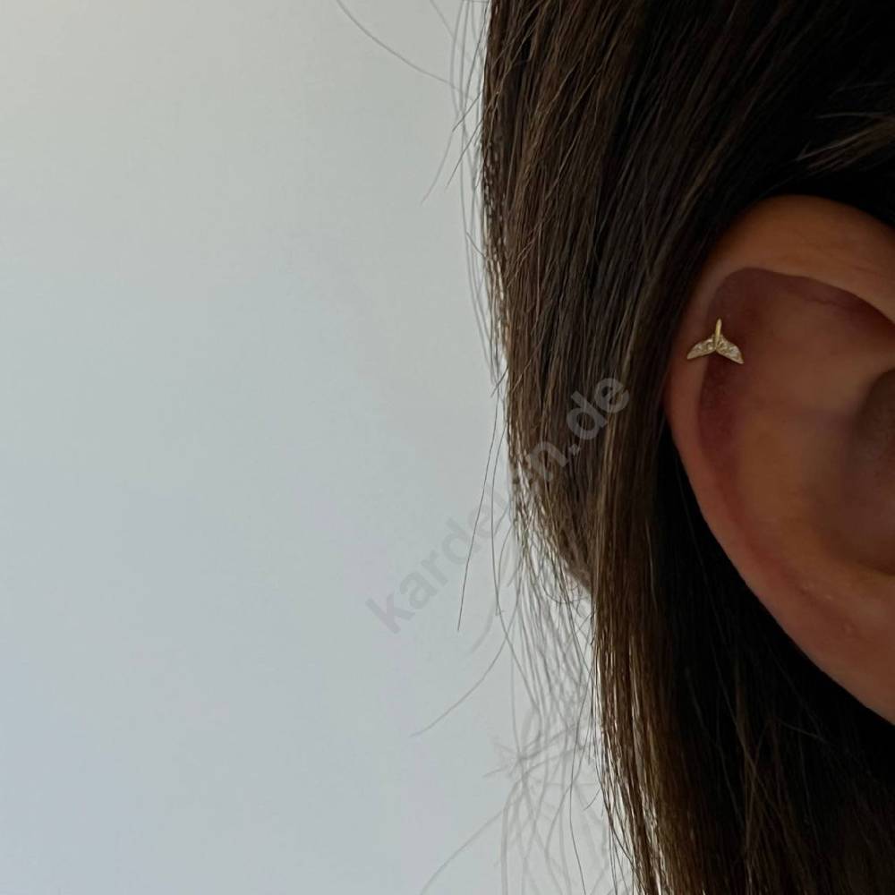 Kardelen Fish Tail Piercing - 925 SILBER Große Rabatte
