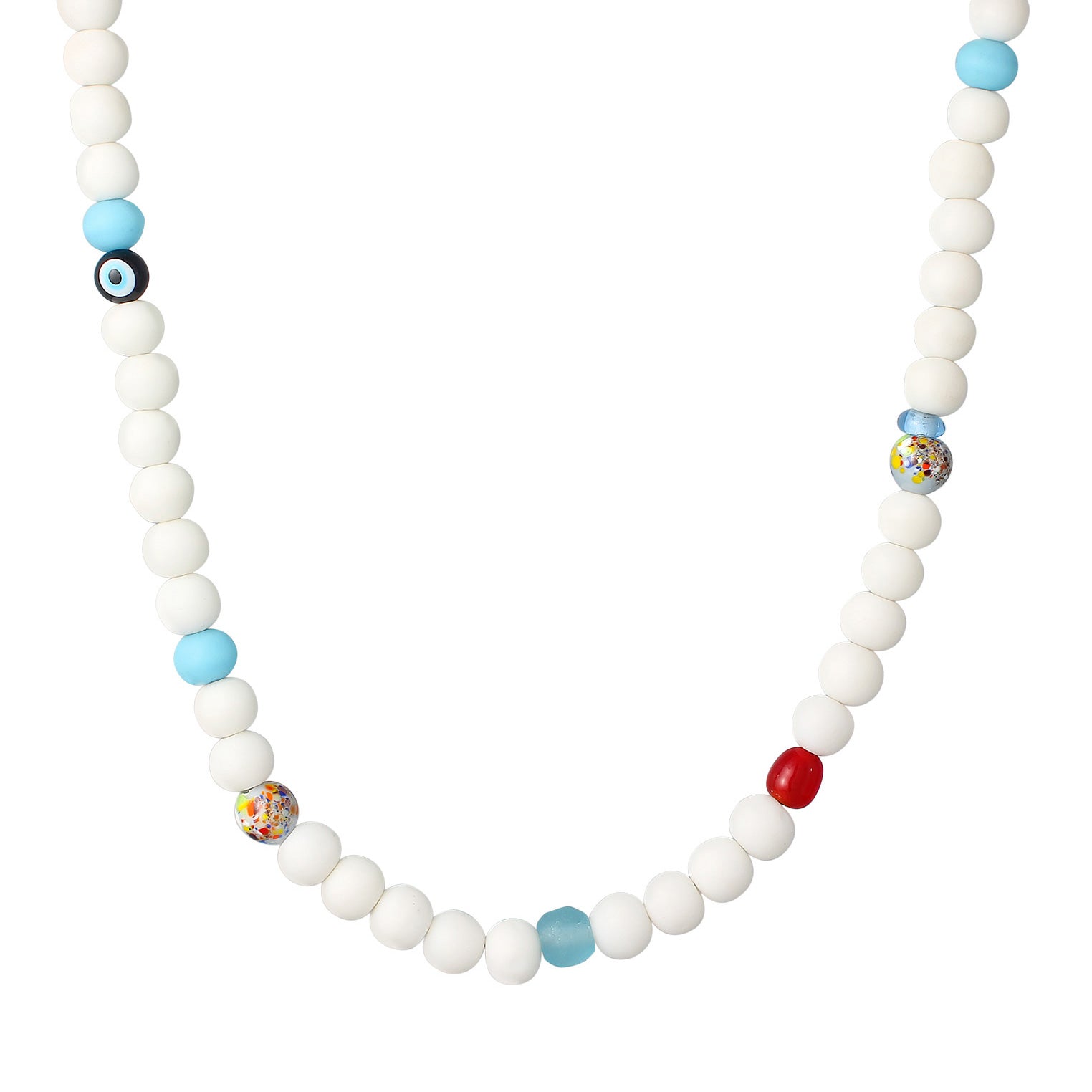Kuzzoi Halskette mit Smiling Face Glasperlen Bunt Osterangebot