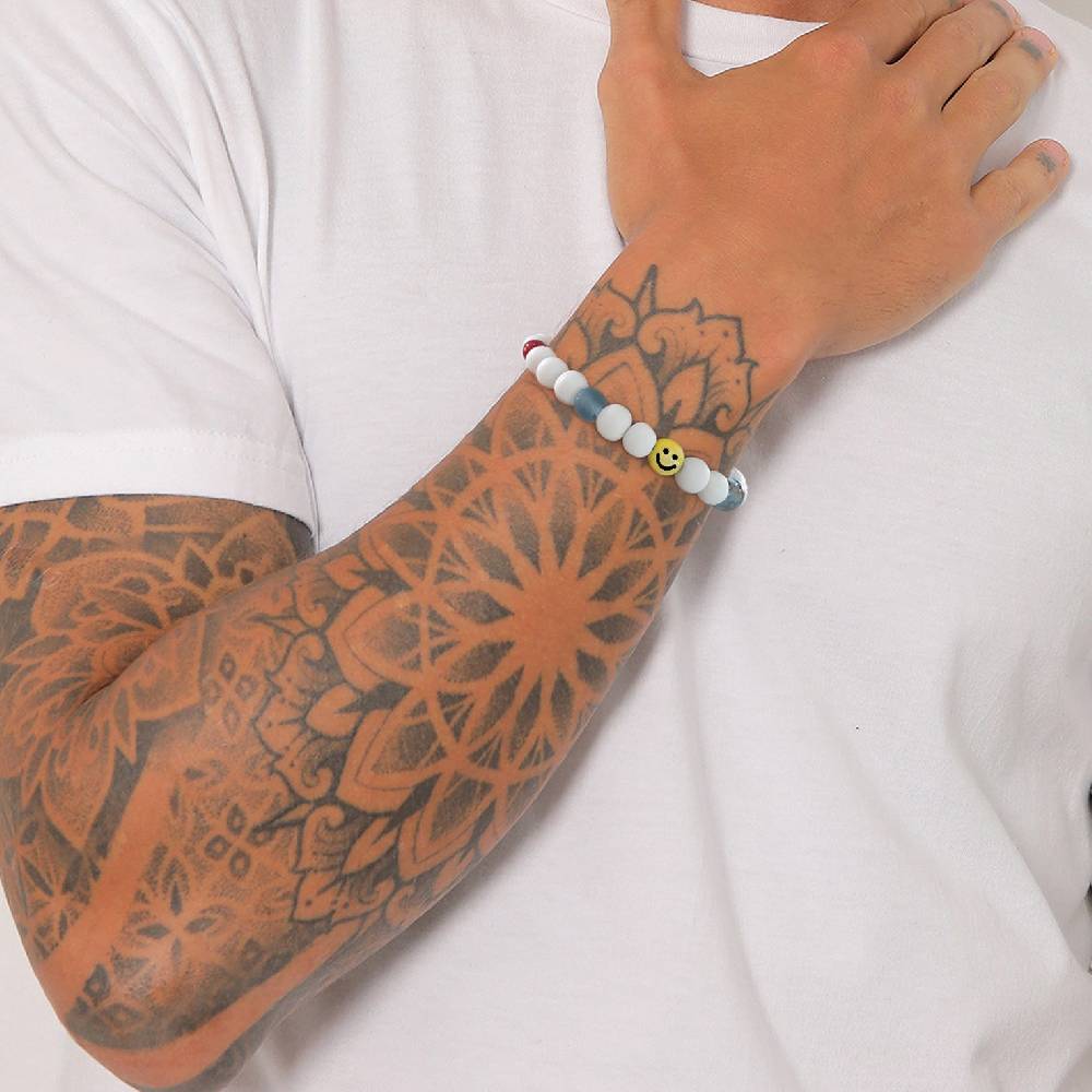 Kuzzoi Armband mit Smiling Face | Harzperlen Vatertagsangebot
