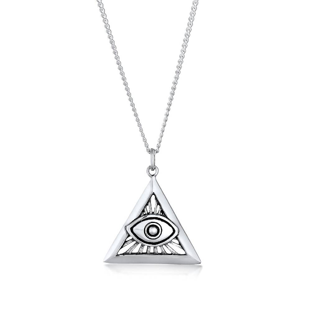Kuzzoi Halskette Dreieck Evil Eye Lagerräumung