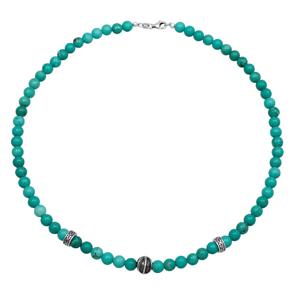 Kuzzoi Halskette Beads Vintage | Howlith (Türkis) Online Outlet