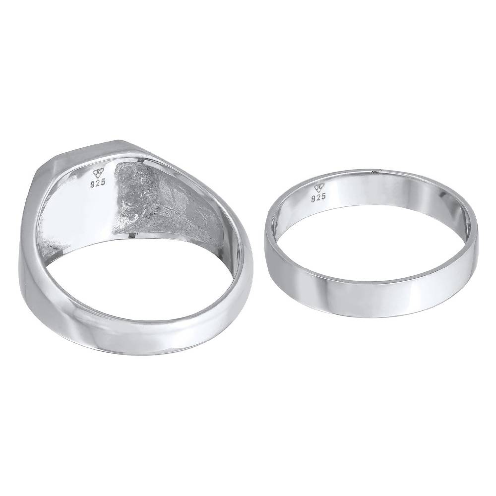 Kuzzoi Siegelring 2er Set | Emaille Bestseller