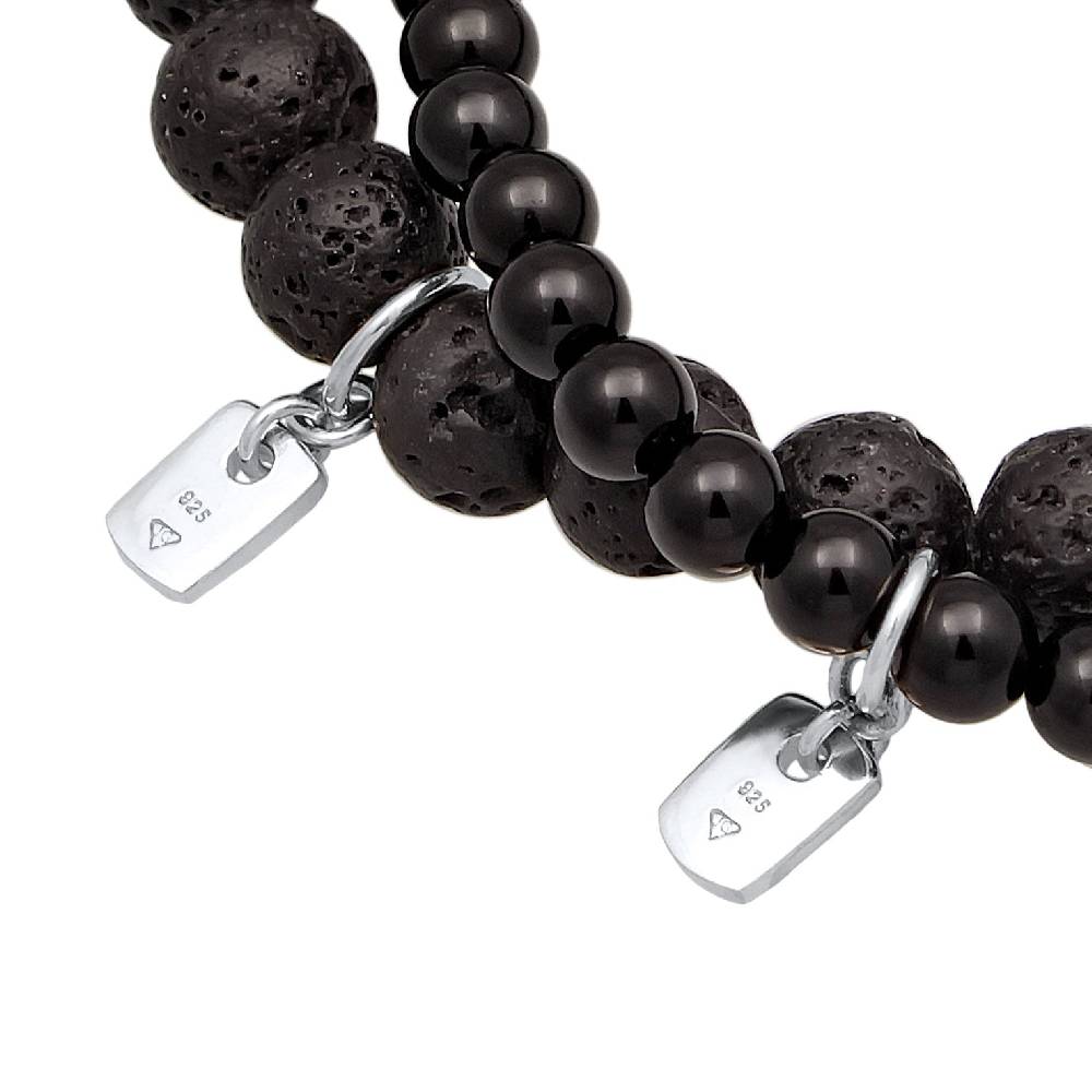 Kuzzoi Armbandset Perlen | Lava, Onyx (Schwarz) Kauf eins, bekomm eins gratis