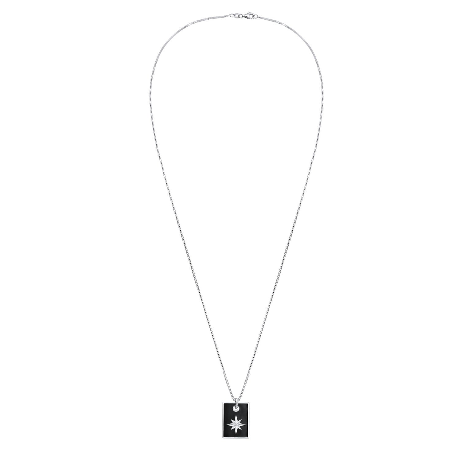 Kuzzoi Halskette Dog Tag | Emaille (Schwarz) Bis zu 60% Rabatt