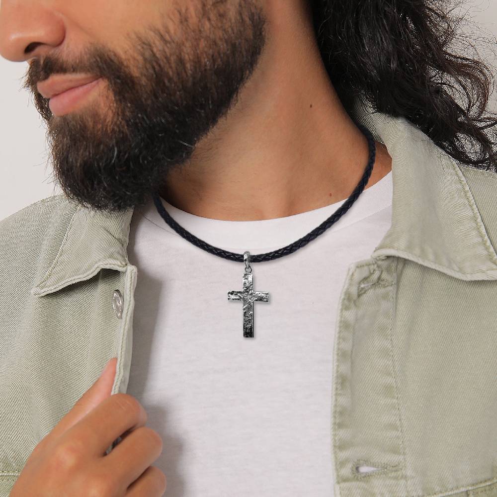 Kuzzoi Halskette Kreuz | Leder 50% Rabatt mit kostenlosem Versand