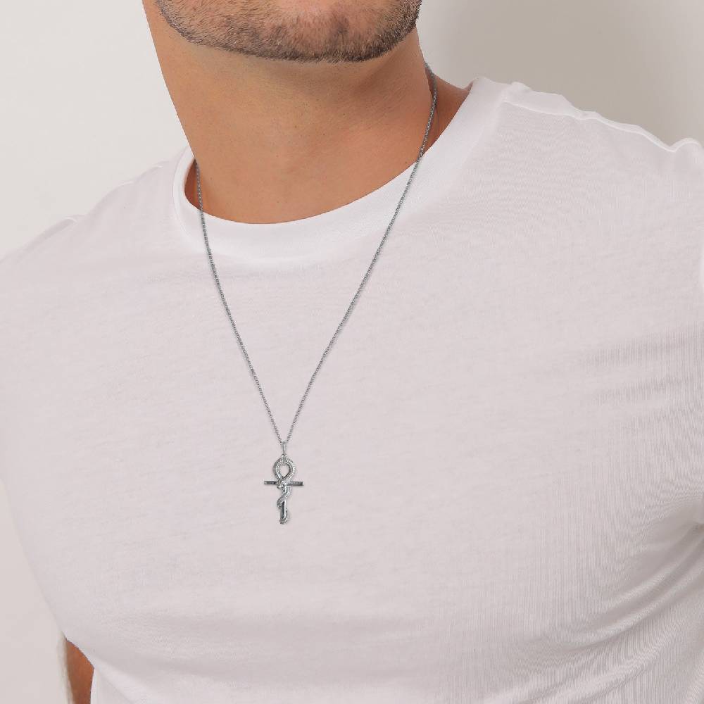 Kuzzoi Halskette Anhänger Kreuz Schlange Black Friday Preise