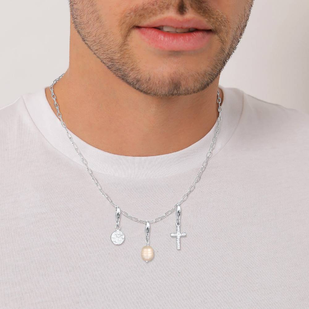 Kuzzoi Charm-Set Kreuz Plättchen Perle | Süßwasserzuchtperle im Angebot