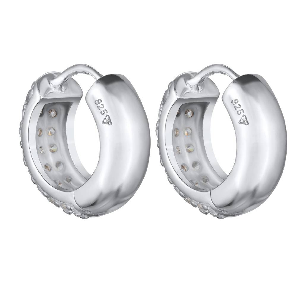 Kuzzoi Creolen Chunky | Zirkonia (Weiß) Fabrikpreis