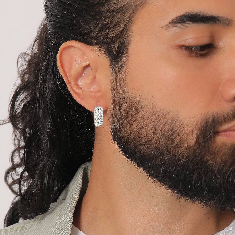 Kuzzoi Creolen Chunky | Zirkonia (Weiß) Fabrikpreis