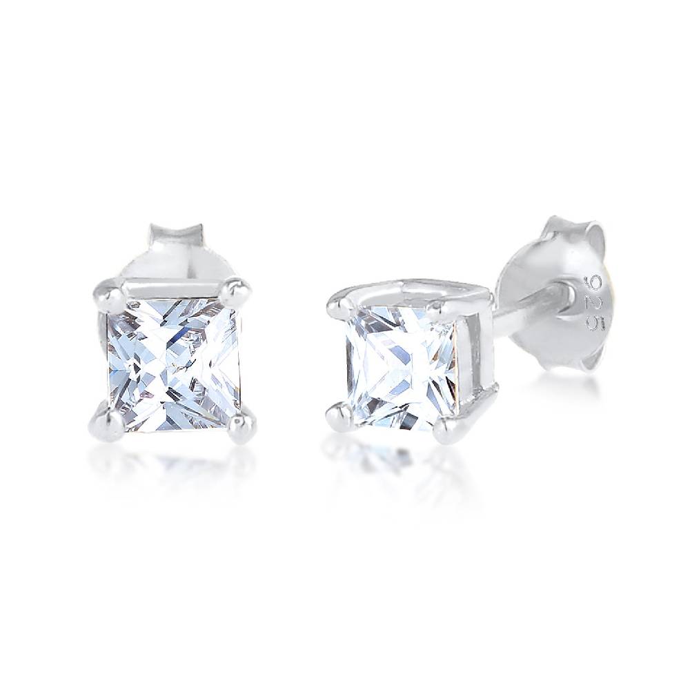 Kuzzoi Ohrstecker Quadrat | Zirkonia Kristalle (Weiß) Günstig kaufen