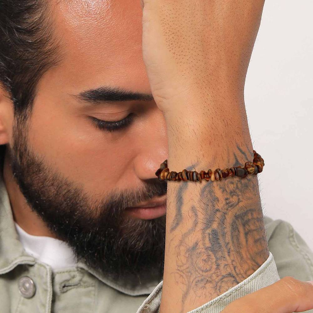 Kuzzoi Armband Splitter Natur | Tigerauge Edelsteine Jubiläumsangebot