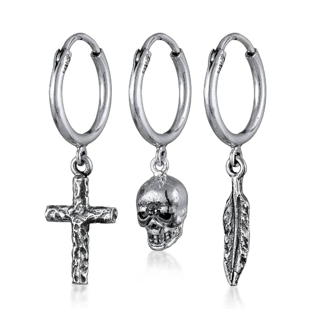 Kuzzoi Ohrringset Totenkopf Bis zu 50% Rabatt