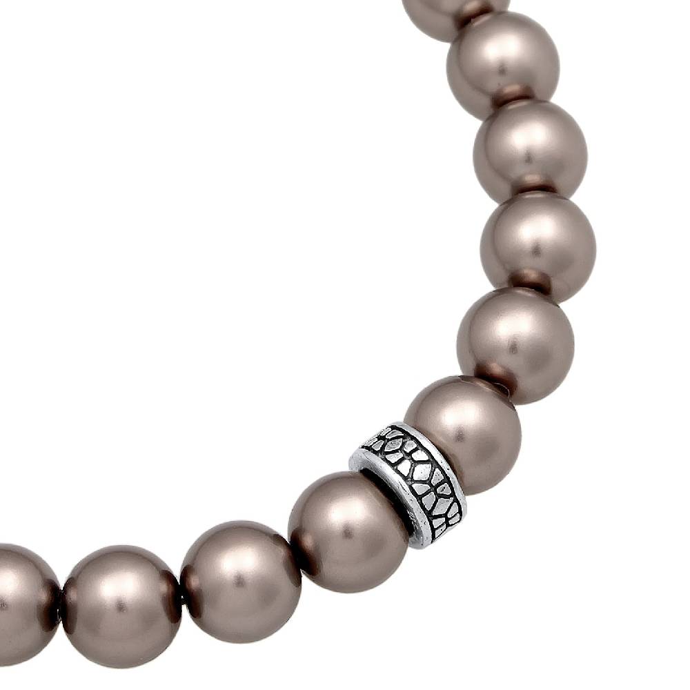 Kuzzoi Armband Beads Elegant | Glasperlen (Grau) Riesige Rabatte