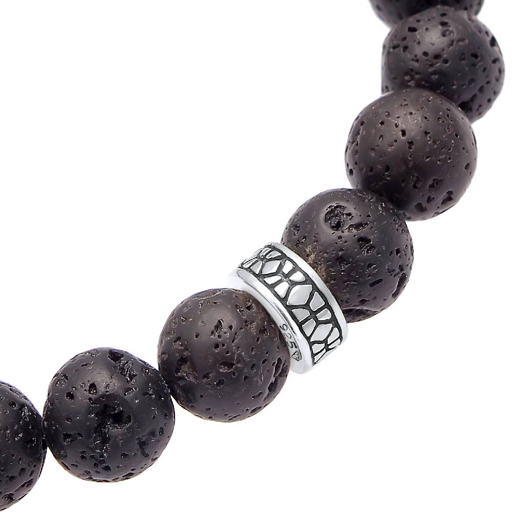 Kuzzoi Armband Vintage | Lava Perlen (Schwarz) Discount Store für neue Produkte