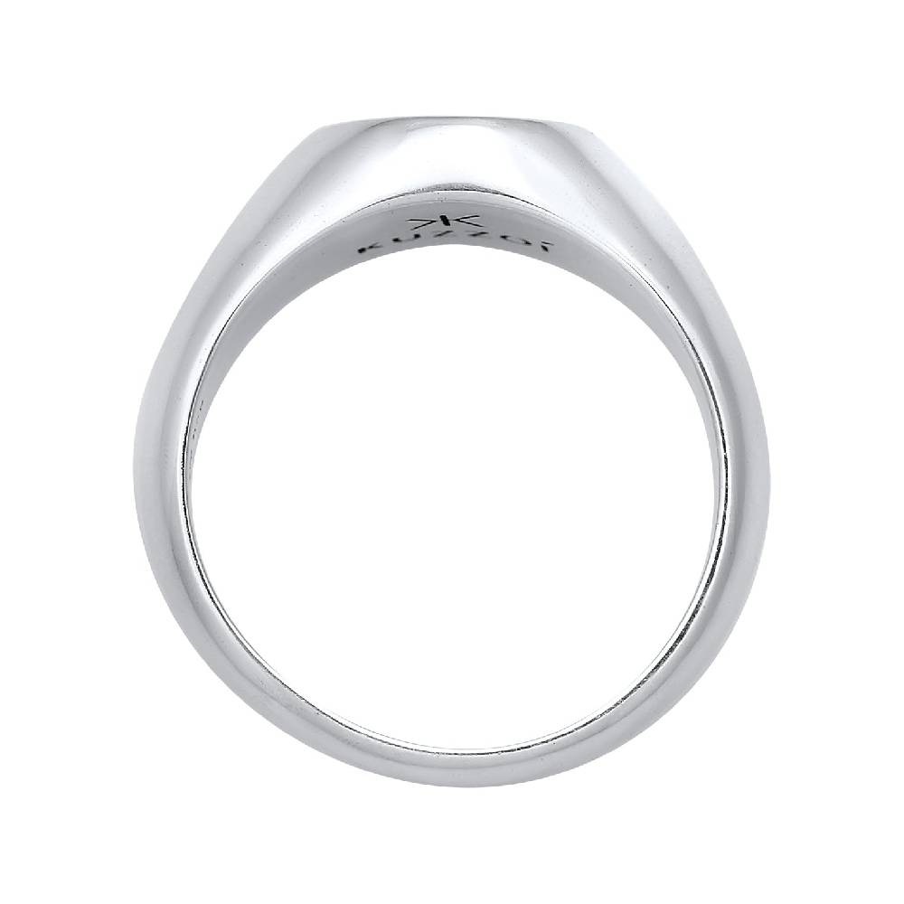 Kuzzoi Siegelring Smiling | Emaille (Blau) Preisnachlass